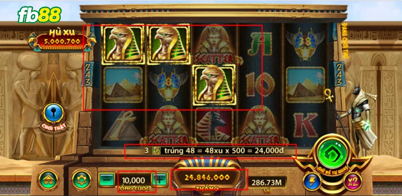 Cách chơi Cleopatra’s Gold tại FB88